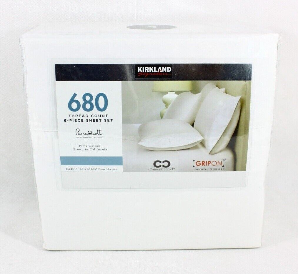 Kirkland Signature 680 Thread Count 6pc Sheet Set (Queen)