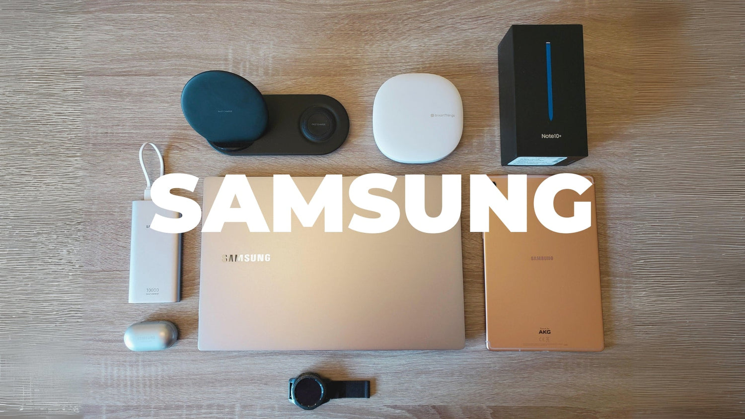 Discounted Samsung devices, featuring phones, tablets, TVs, and accessories