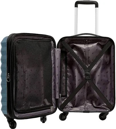 American Tourister Hardside Small Checked Suitcase - Muddy Aqua