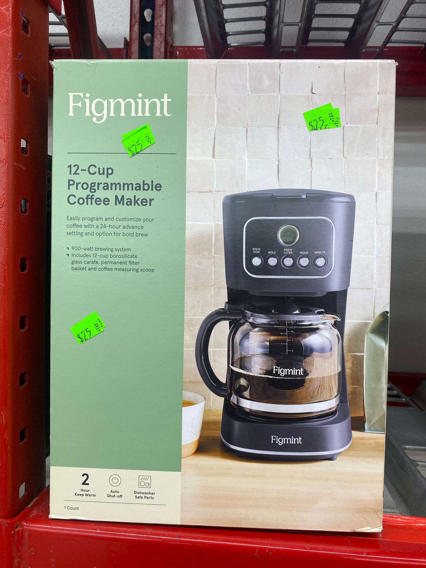 Figmint 12 Cup Programmable Coffee Maker Black